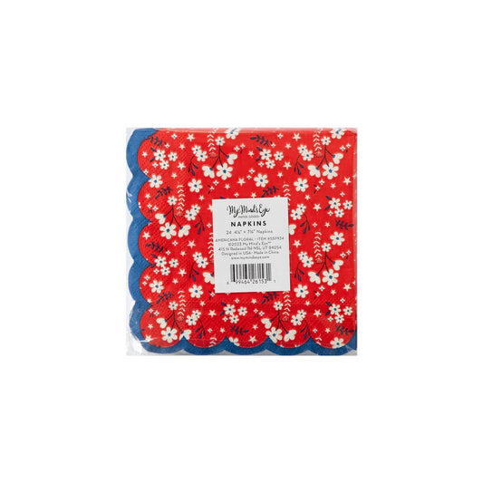 Americana Floral Cocktail Napkins