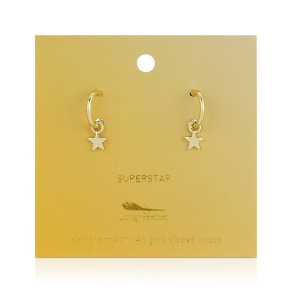 Hoops with Drop Star