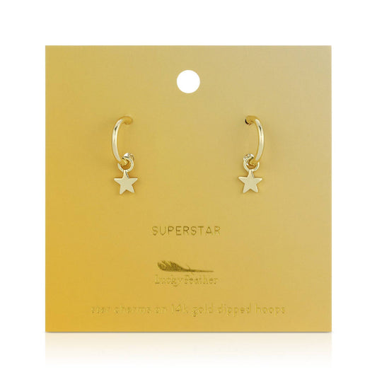 Hoops with Drop Star