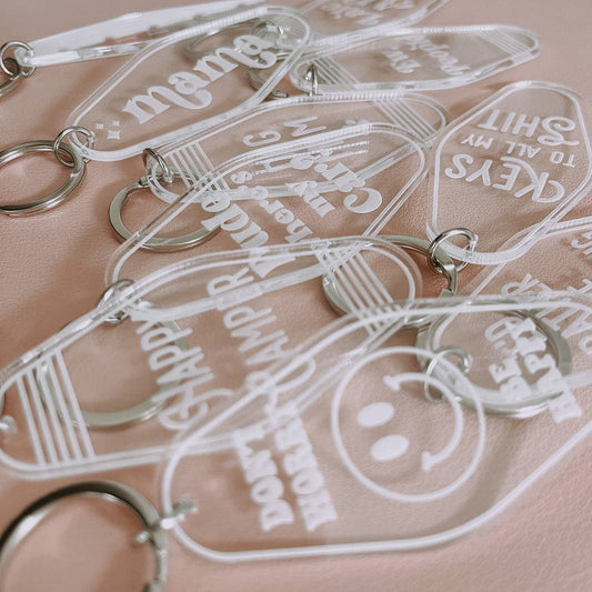 Acrylic Keychains - Beach, Disney & Dog Mom - Favorite Little Things Co