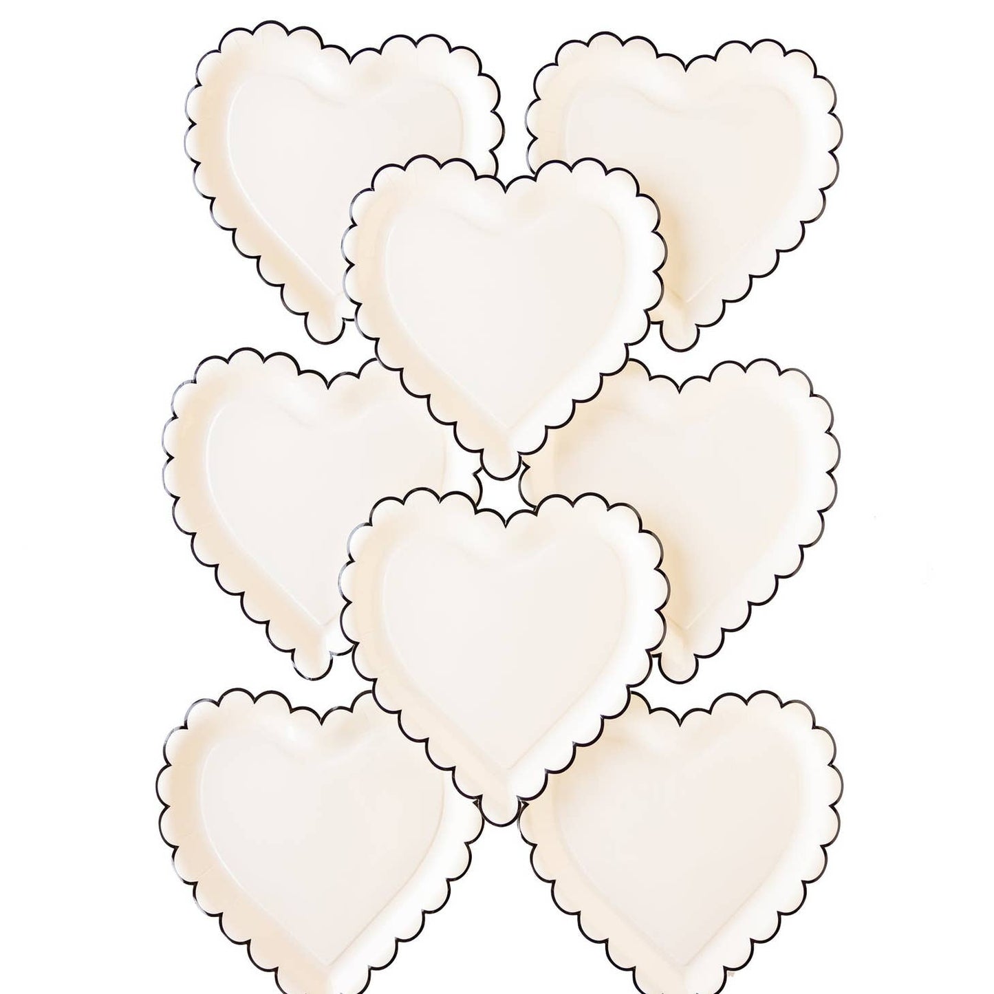 Scalloped Heart Paper Plates
