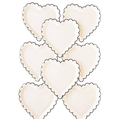 Scalloped Heart Paper Plates
