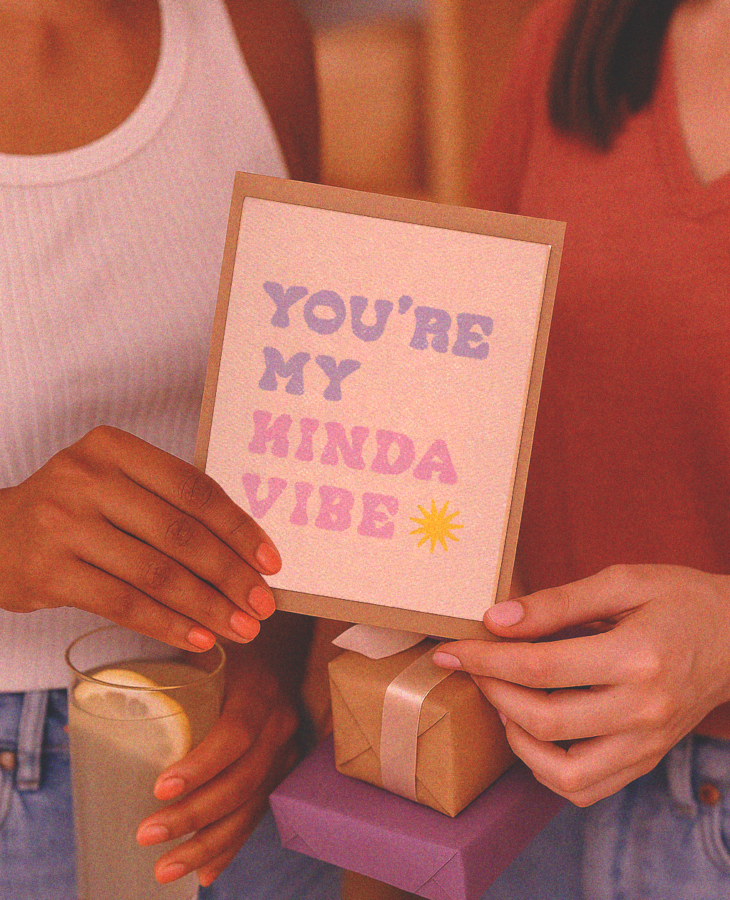 You’re My Kinda Vibe Card | Pink Love & Friendship Card
