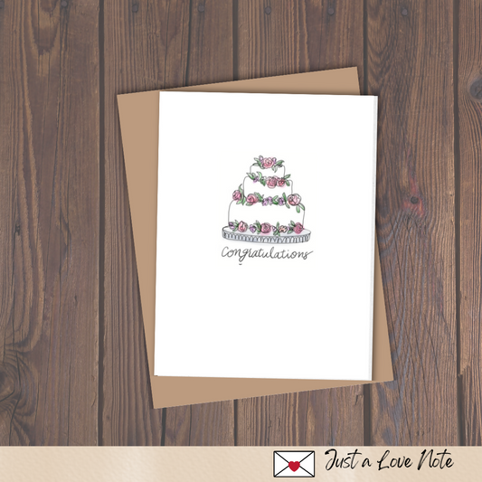 Wedding Cake Congratulations Card