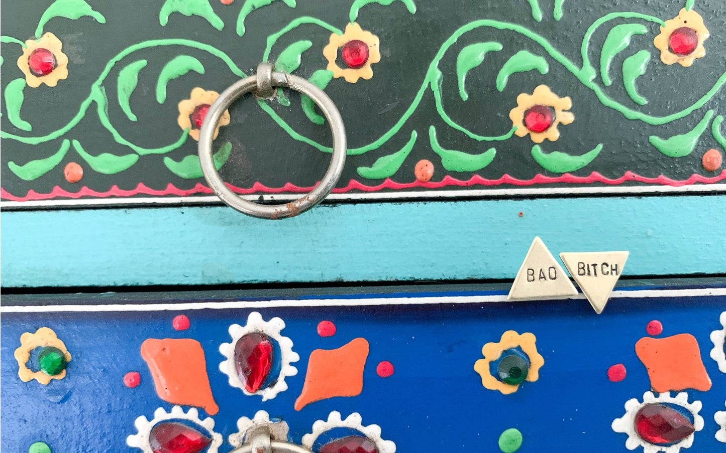 "Bad Bitch" Hand Stamped Earrings