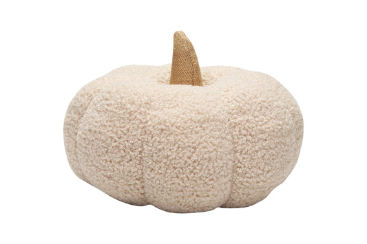 Cream Sherpa Pumpkin Pillow