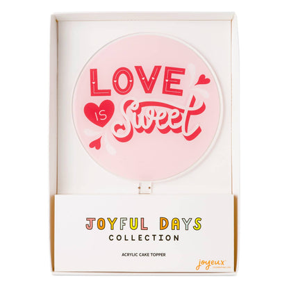 Love Is Sweet Acrylic Cake Topper