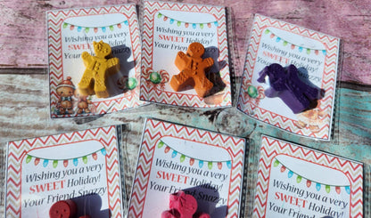 Gingerbread Crayons with Holiday Card