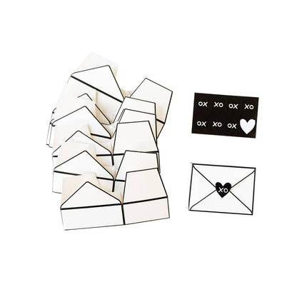 Envelope Treat Boxes Black & White
