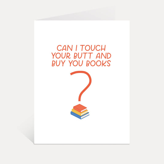 Touch Butt + Books Card