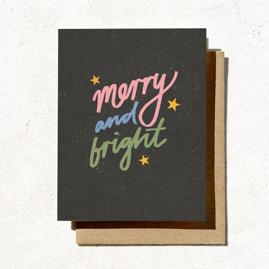 Merry and Bright - Modern Holiday card