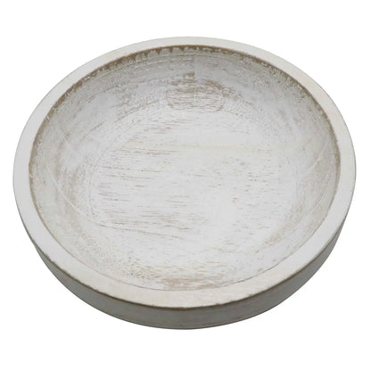Decorative Wood Bowl - Whitewash - Favorite Little Things Co