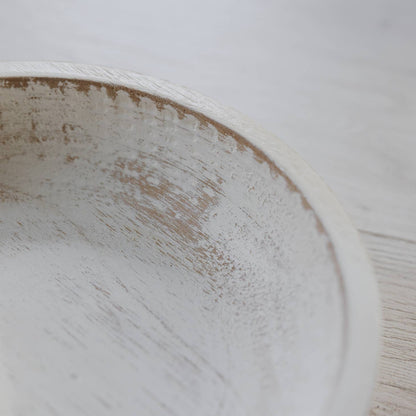 Decorative Wood Bowl - Whitewash - Favorite Little Things Co