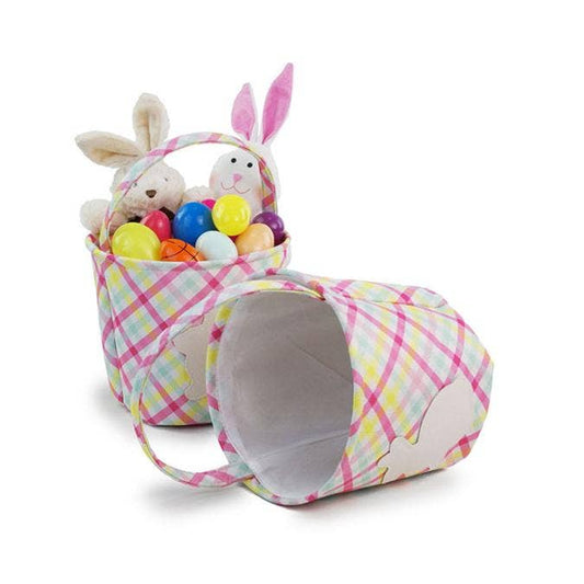 Pink Lattice Bunny Easter Basket