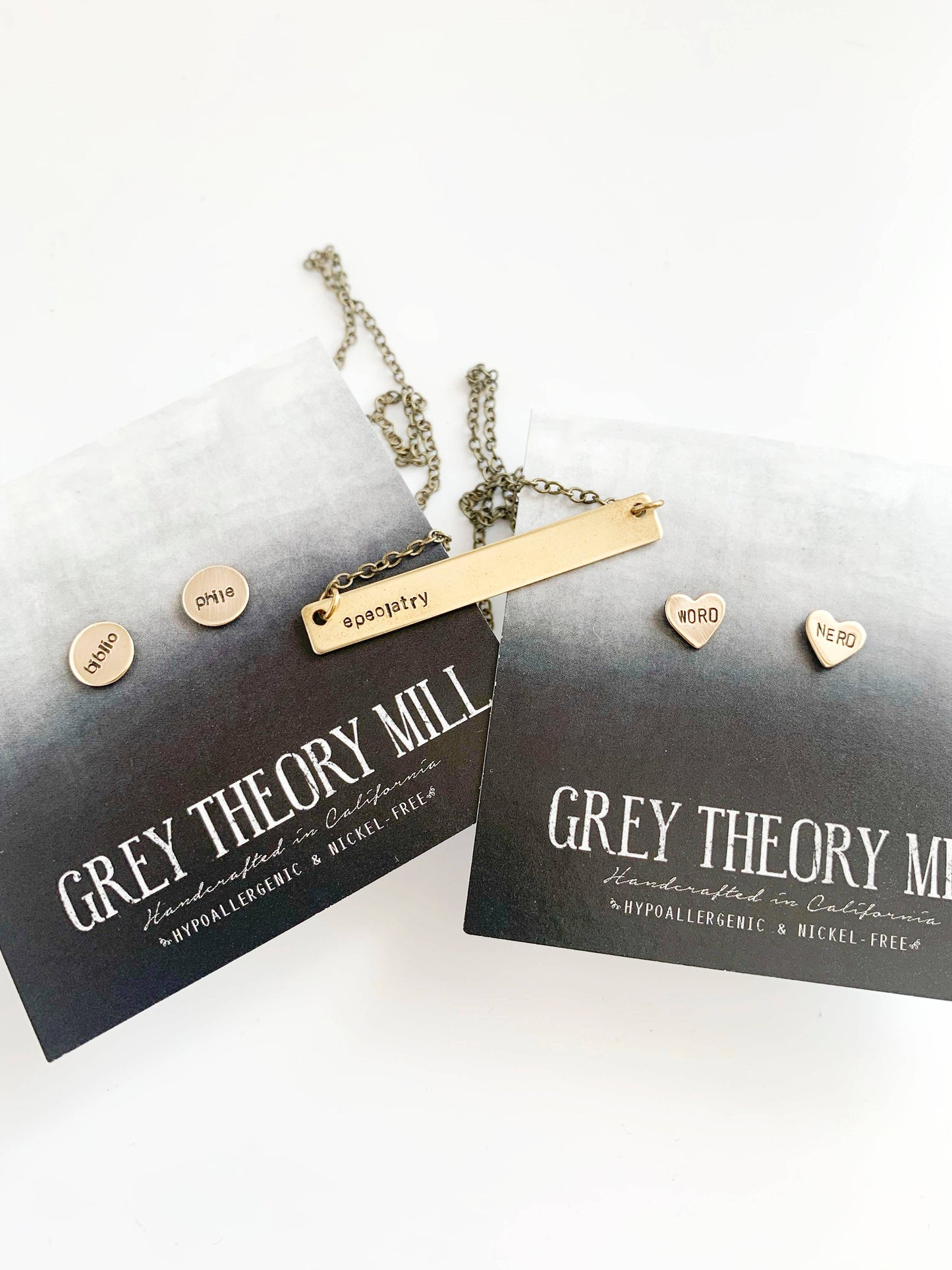 Hand Stamped Book Lover Jewelry