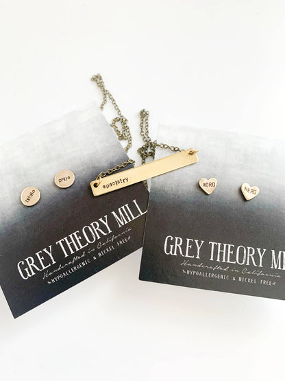 Hand Stamped Book Lover Jewelry