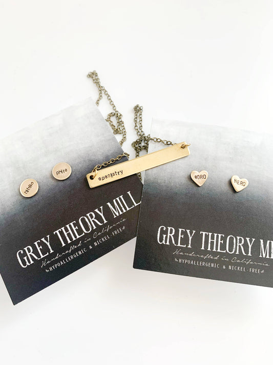 Hand Stamped Book Lover Jewelry