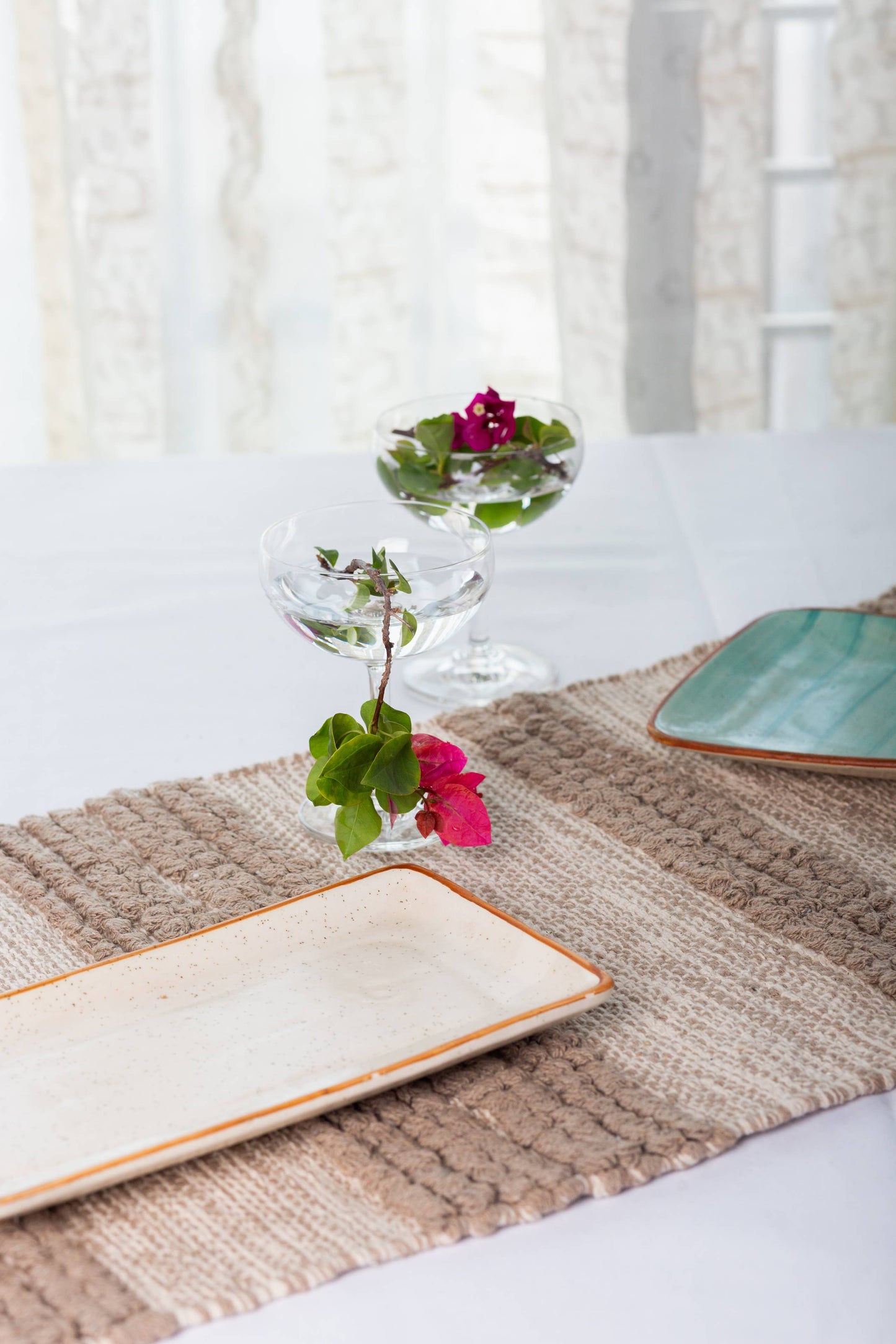 Brown & Beige Table Runner