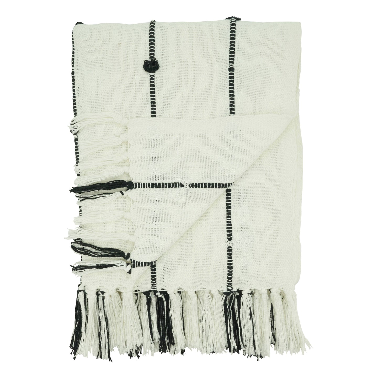 Soft Cotton Knotted Throw Blanket