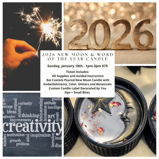 New Moon - Word of the Year Candle Experience | Sunday, January 18th | 1pm-3pm