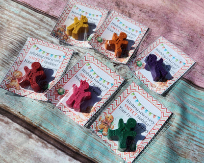 Gingerbread Crayons with Holiday Card