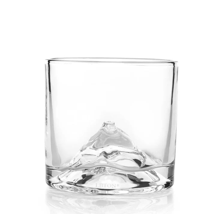 Liiton Mt Fuji Crystal Whiskey Glasses Set of 2