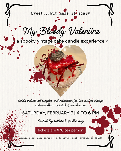 My Bloody Valentine: Spooky Vintage Cake Candle Experience