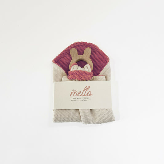 Bunny Teether Lovey Rose
