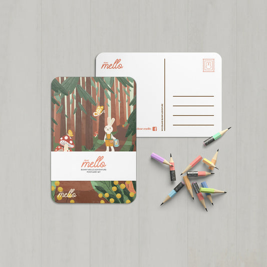 Bunny Mello Adventure Postcard Set