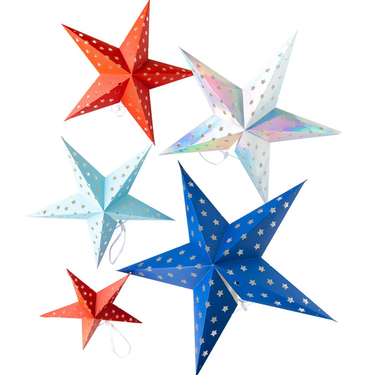 Sparklers and Rockets Decorative Hanging Stars