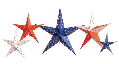 Stars and Striped Decorative Hanging Stars