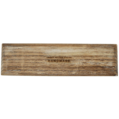 Rectangular Rustic Wood Decorative Tray