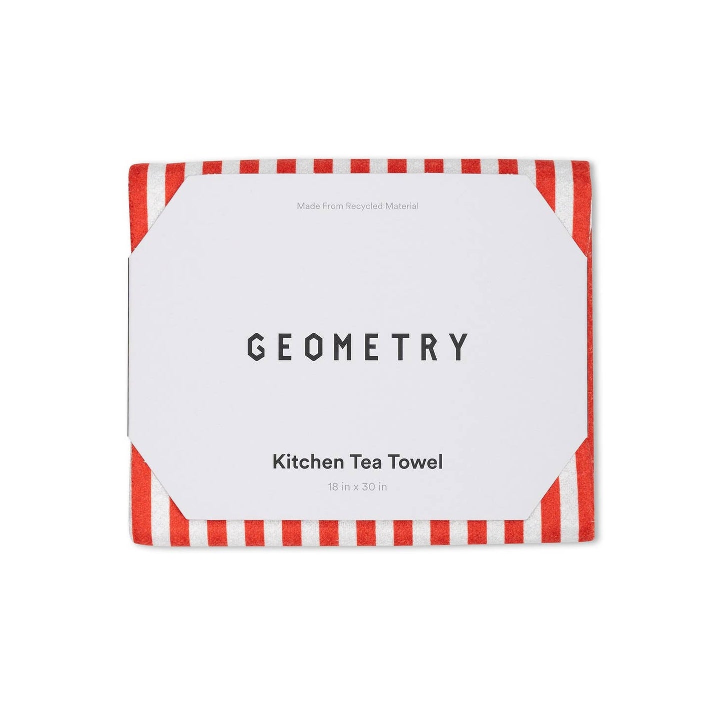 Stripe Red Geometry Kitchen Tea Towel