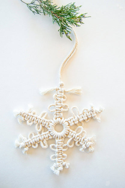 DIY Snowflake Ornament Macrame Kit