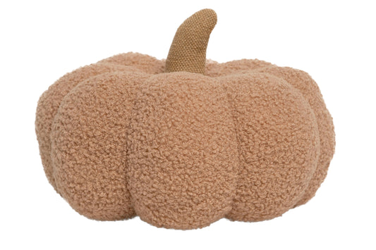 Beige Sherpa Pumpkin Pillow