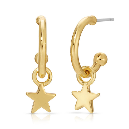 Hoops with Drop Star