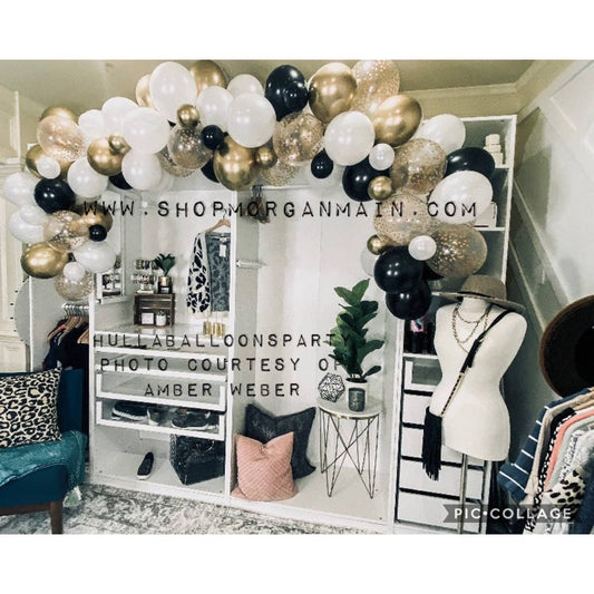 Black, White & Gold Balloon Garland Kit - Favorite Little Things Co