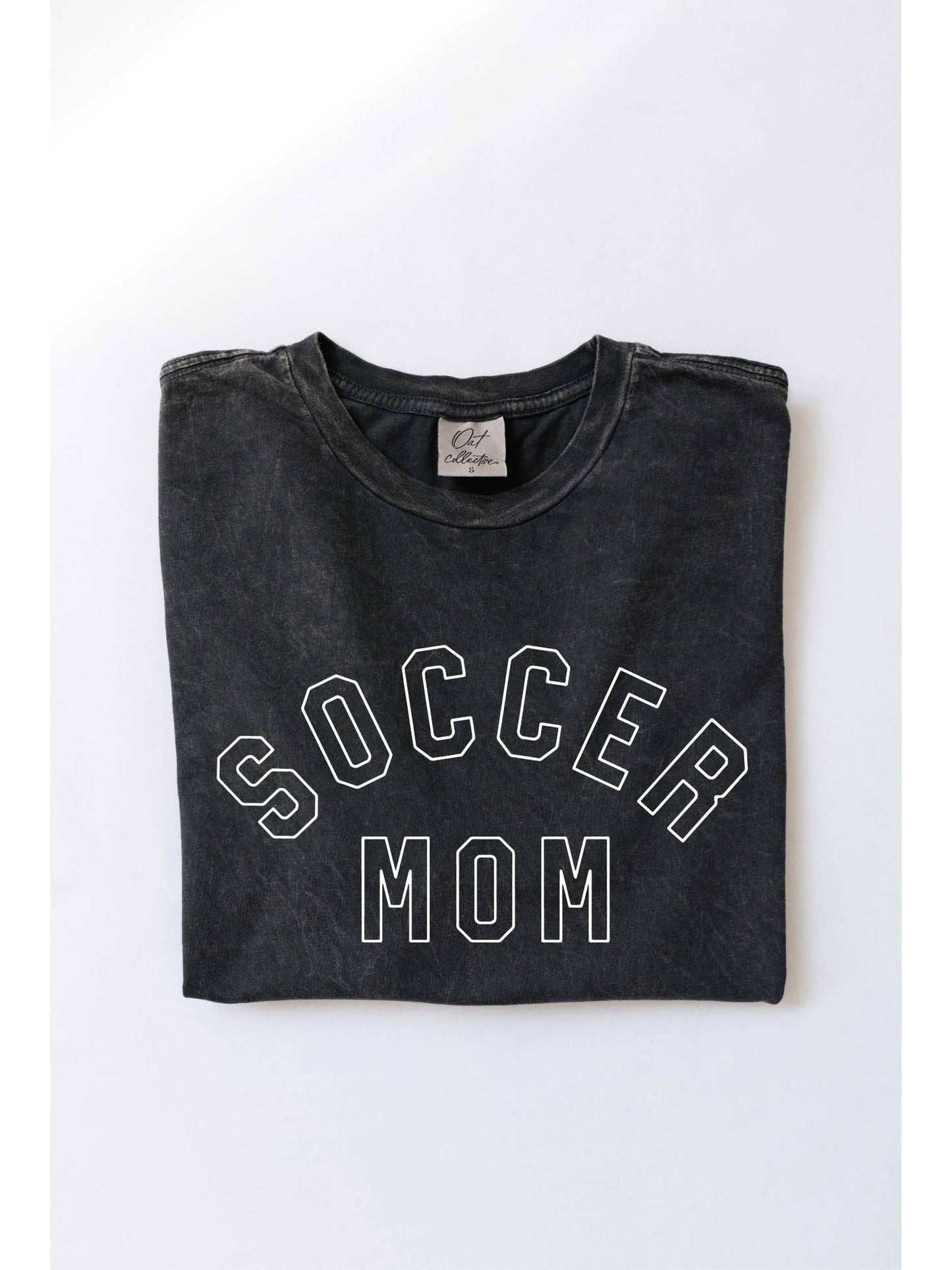 Soccer Mom Mineral Black Washed Graphic Top | Favorite Little Things