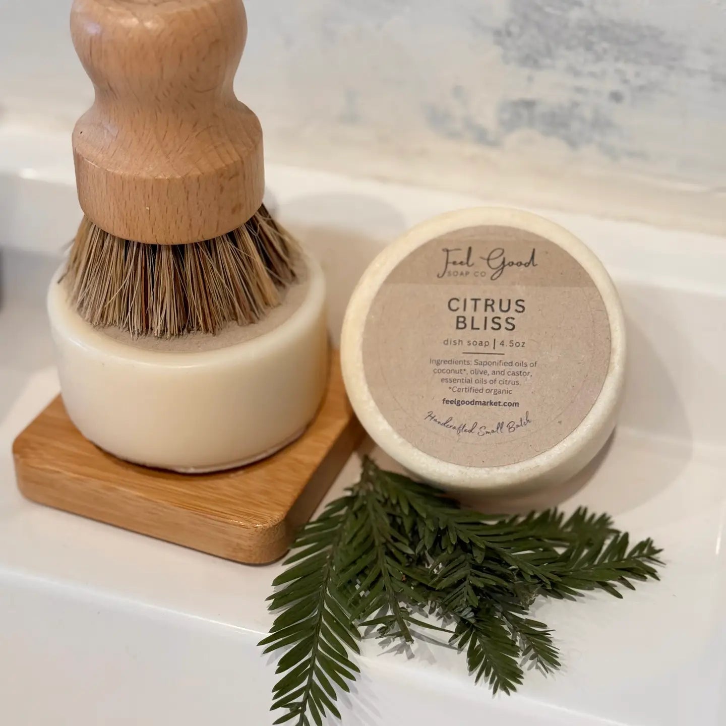 Solid Dish Soap Round Puck