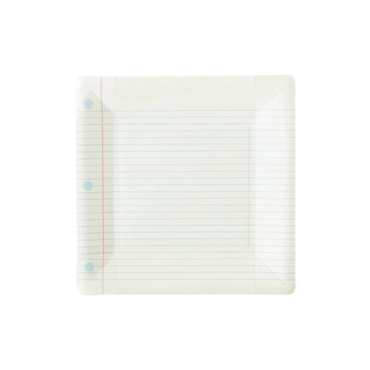 Back to School Notebook Paper Plates
