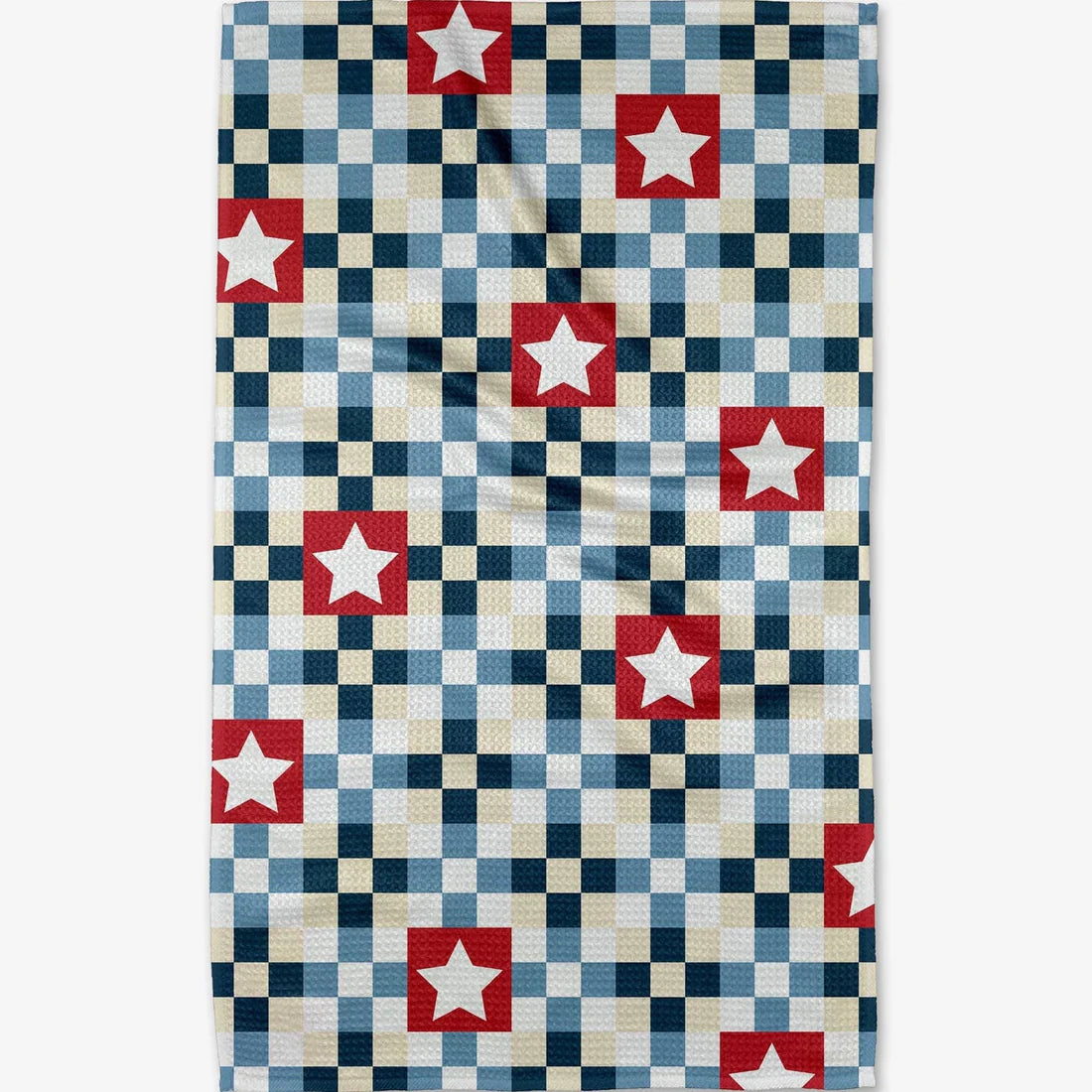 Geometry Red, White, and BBQ Kitchen Tea Towel