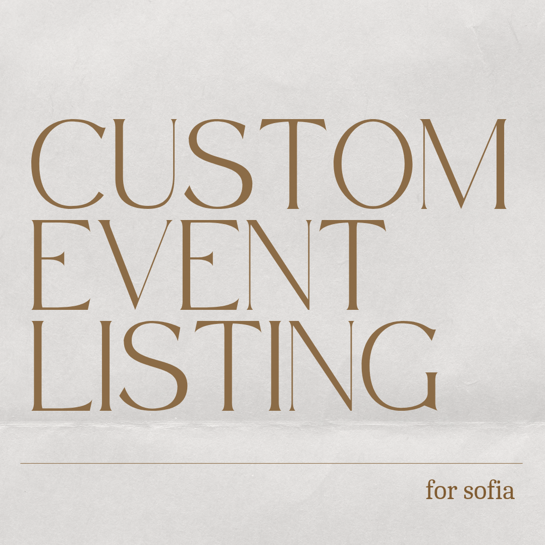 Custom Event Listing for Sofia