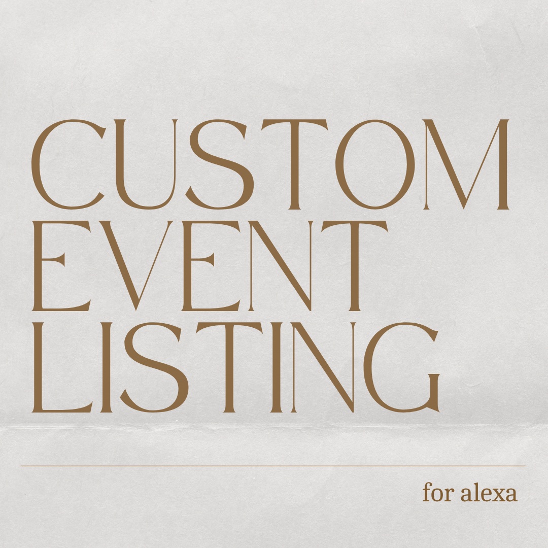 Custom Event Listing for Alexa