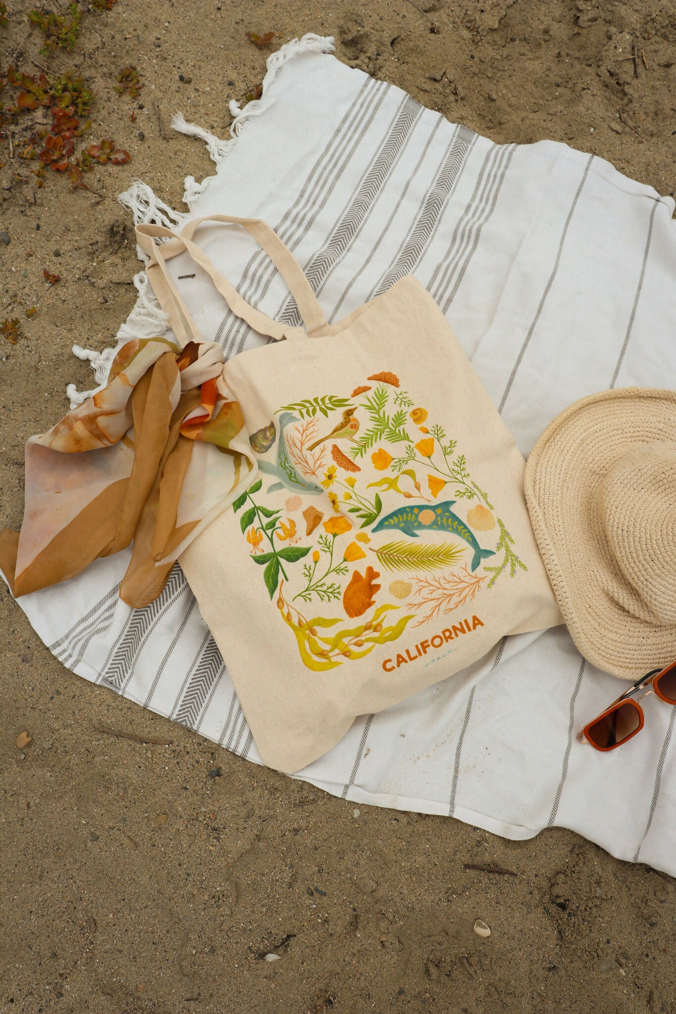 California Flora & Fauna Tote Bag