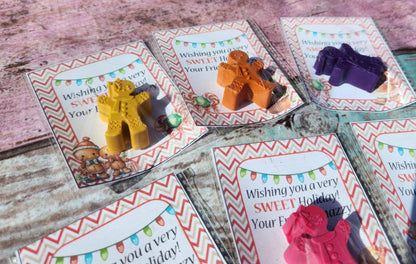 Gingerbread Crayons with Holiday Card