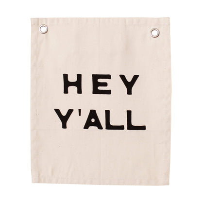 Hey Y'all Canvas Mini Banner