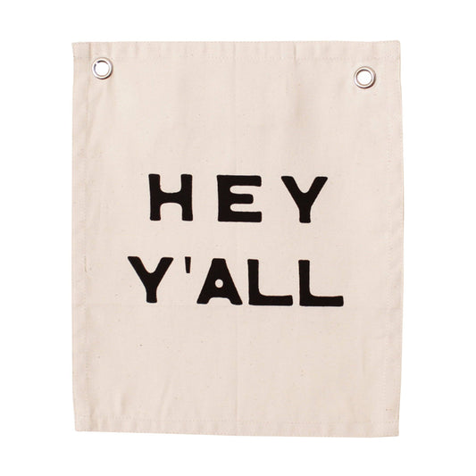 Hey Y'all Canvas Mini Banner