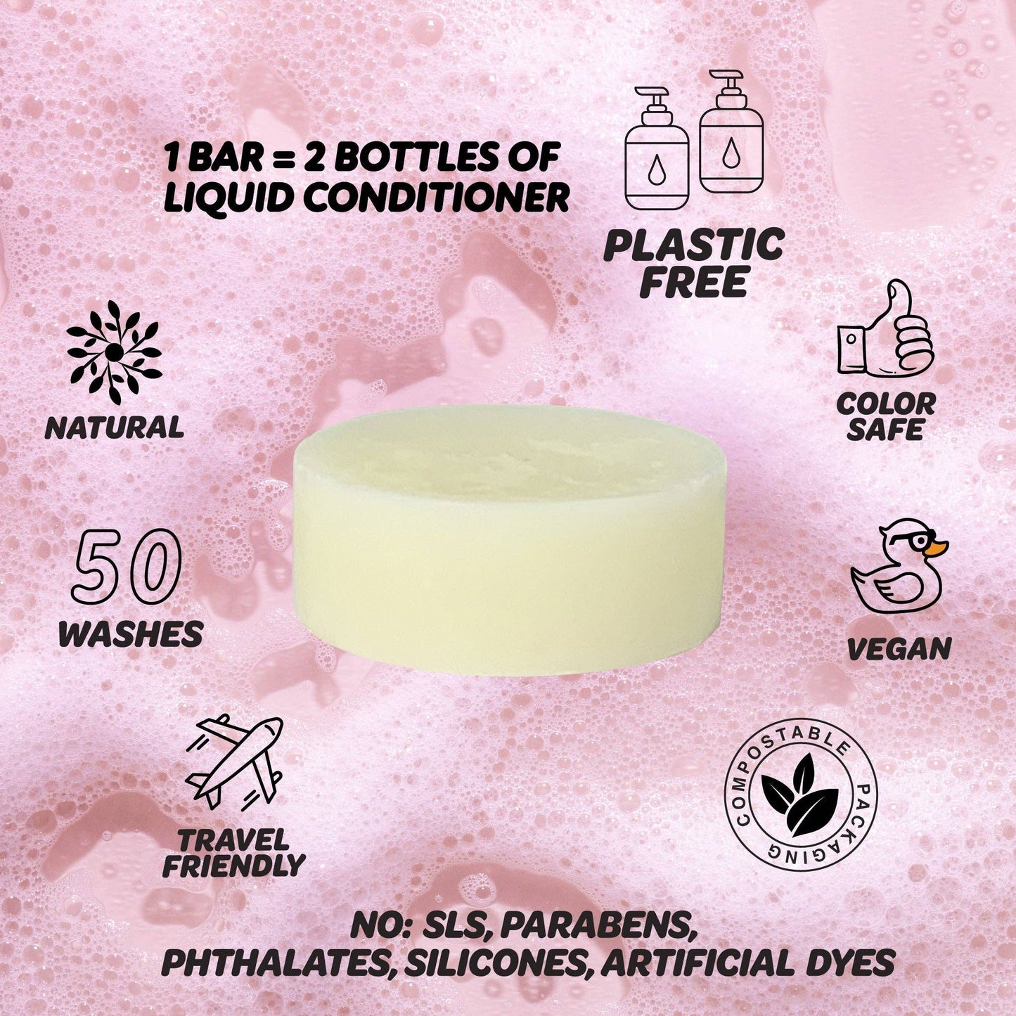 Bergamot Grapefruit Solid Conditioner Bar