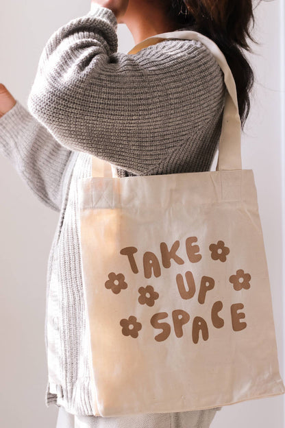 Take Up Space Canvas Tote