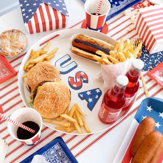 USA Reusable Bamboo Round Serving Tray